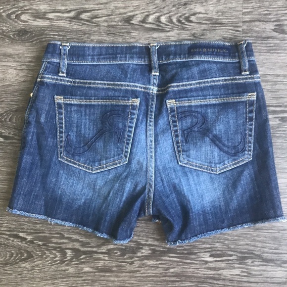 ROCK & Republic Hula stretch denim shorts 6 - Picture 3 of 11